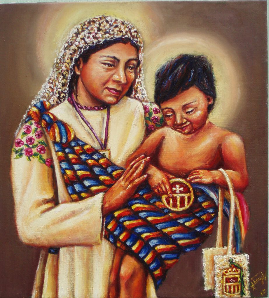 Virgen Mercedaria Indígena. Vestimenta de Aldea El Hato. La Antigua Guatemala